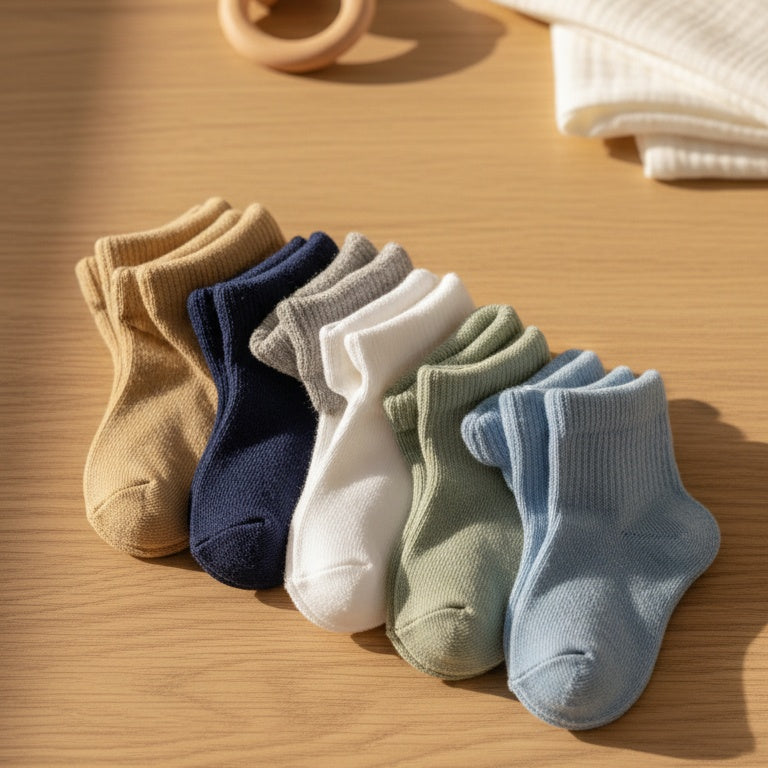 Little Rainbow Ribbed Baby Socks (Pack of 7)