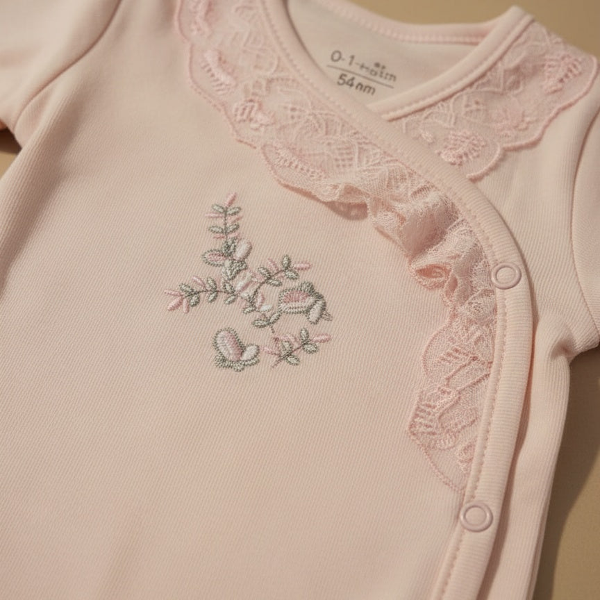 Baby Body Princess Long Sleeve in White, Pink
