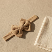 Little Ribbed Bow Headband