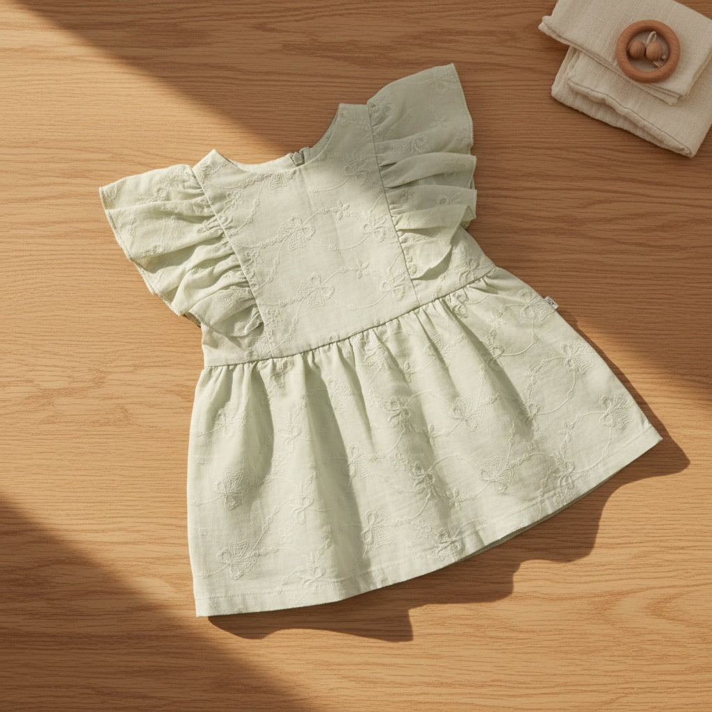 Little Bow Eyelet Dress