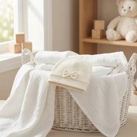 Little Bow Ribbed Bonnet