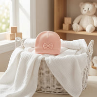 Little Bow Ribbed Bonnet