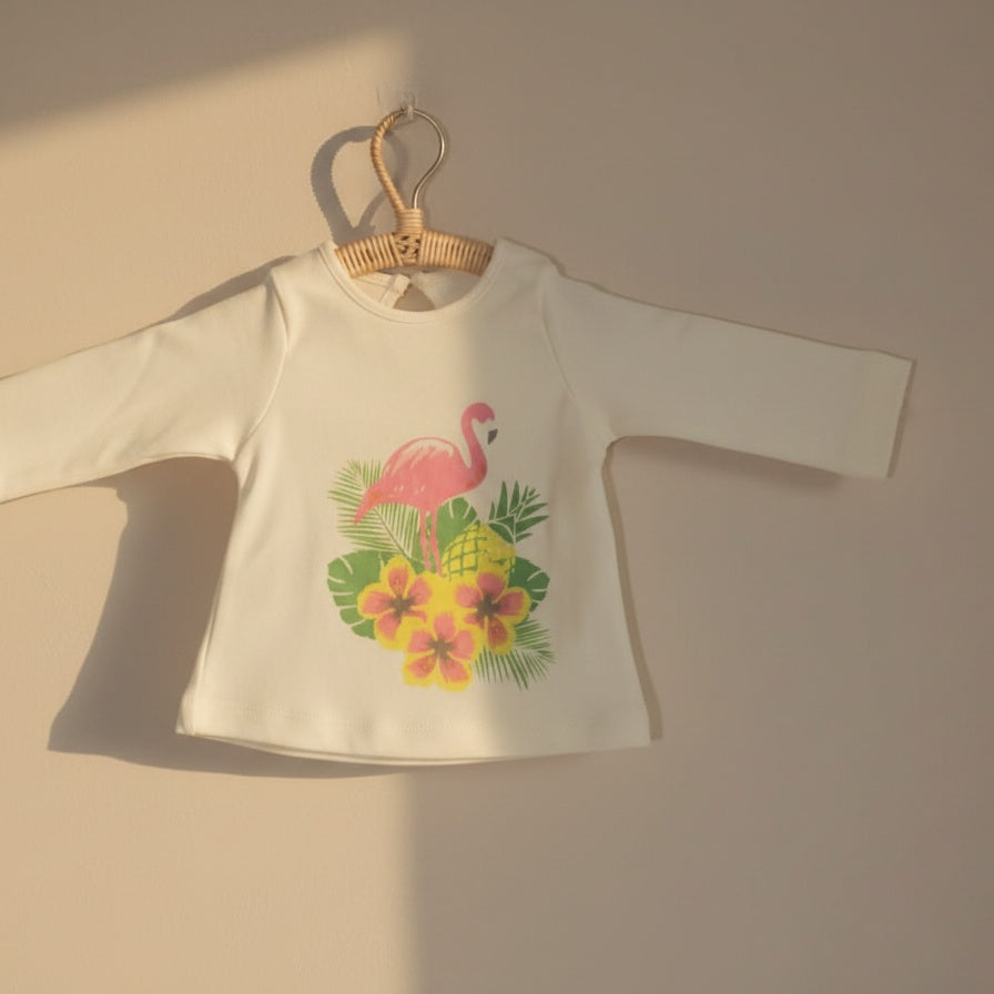Little Flamingo Long Sleeve Top