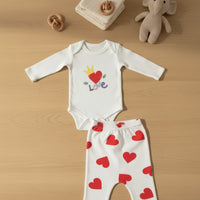 Little Heart Bodysuit and Pants Set