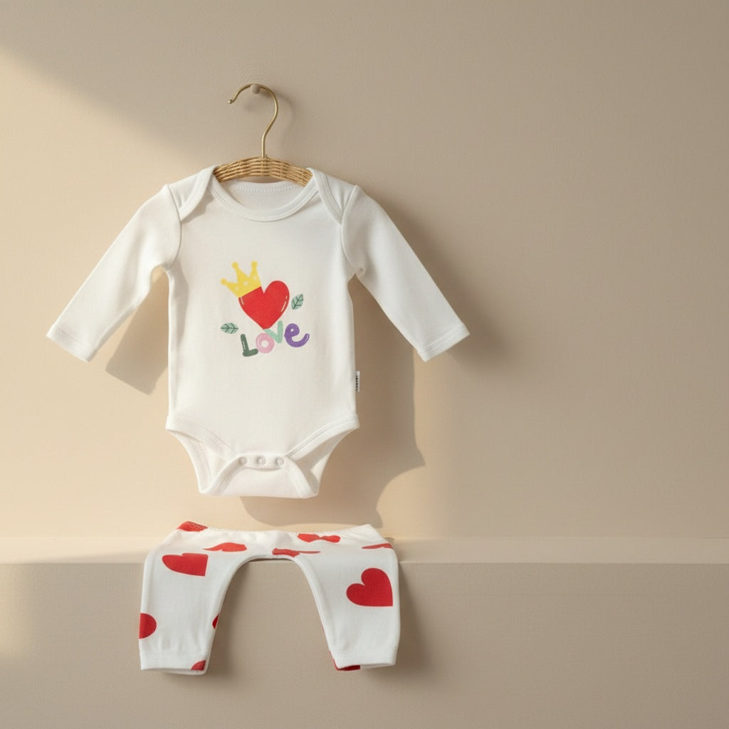 Little Heart Bodysuit and Pants Set