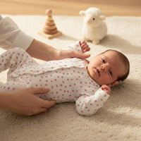 Little Strawberry Ribbed Sleepsuit