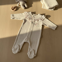 Little Garden Ribbed Sleepsuit