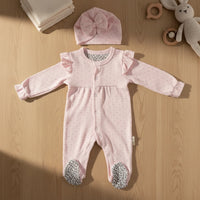 Little Dot Sleepsuit and Bow Hat Set