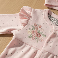 Little Dot Sleepsuit and Bow Hat Set