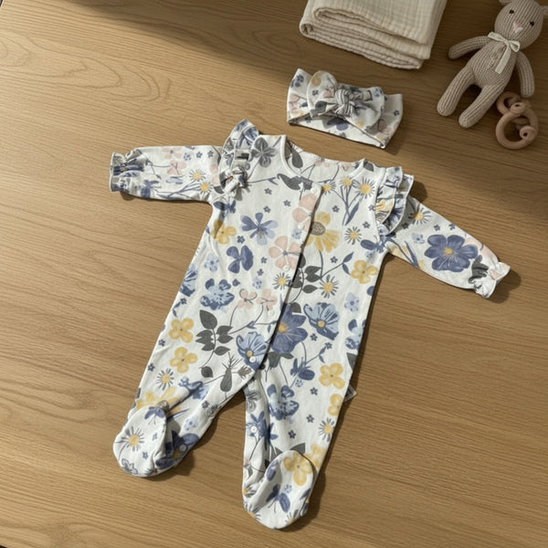 Little Meadow Sleepsuit and Headband Set