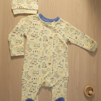 Little Dog Sleepsuit and Hat Set