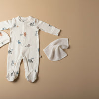 Little Dinosaur Sleepsuit and Hat Set