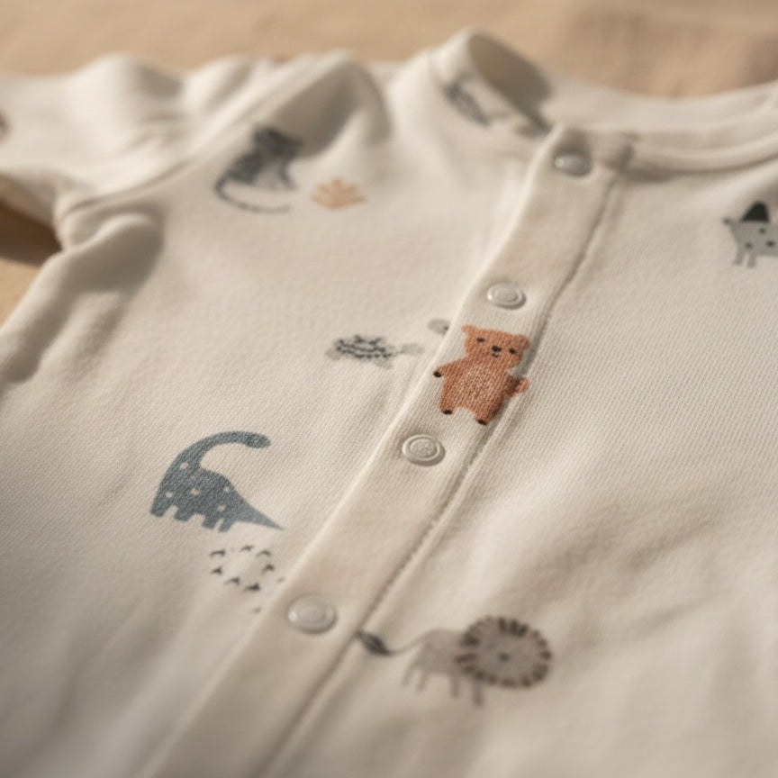 Little Dinosaur Sleepsuit and Hat Set