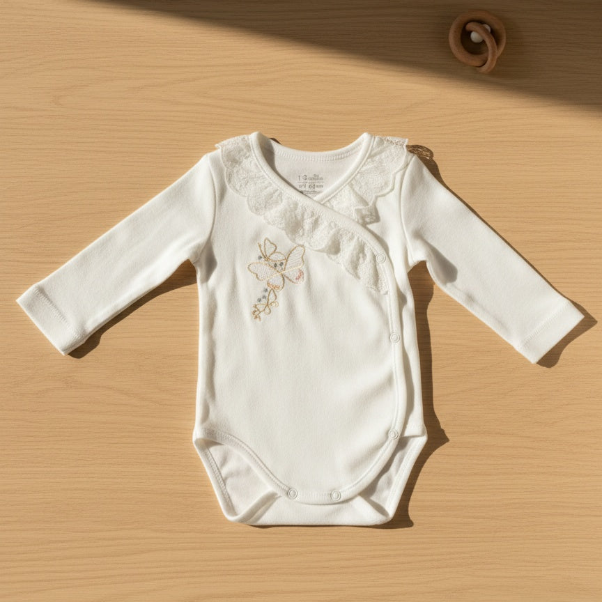 Baby Body Princess Long Sleeve in White, Pink