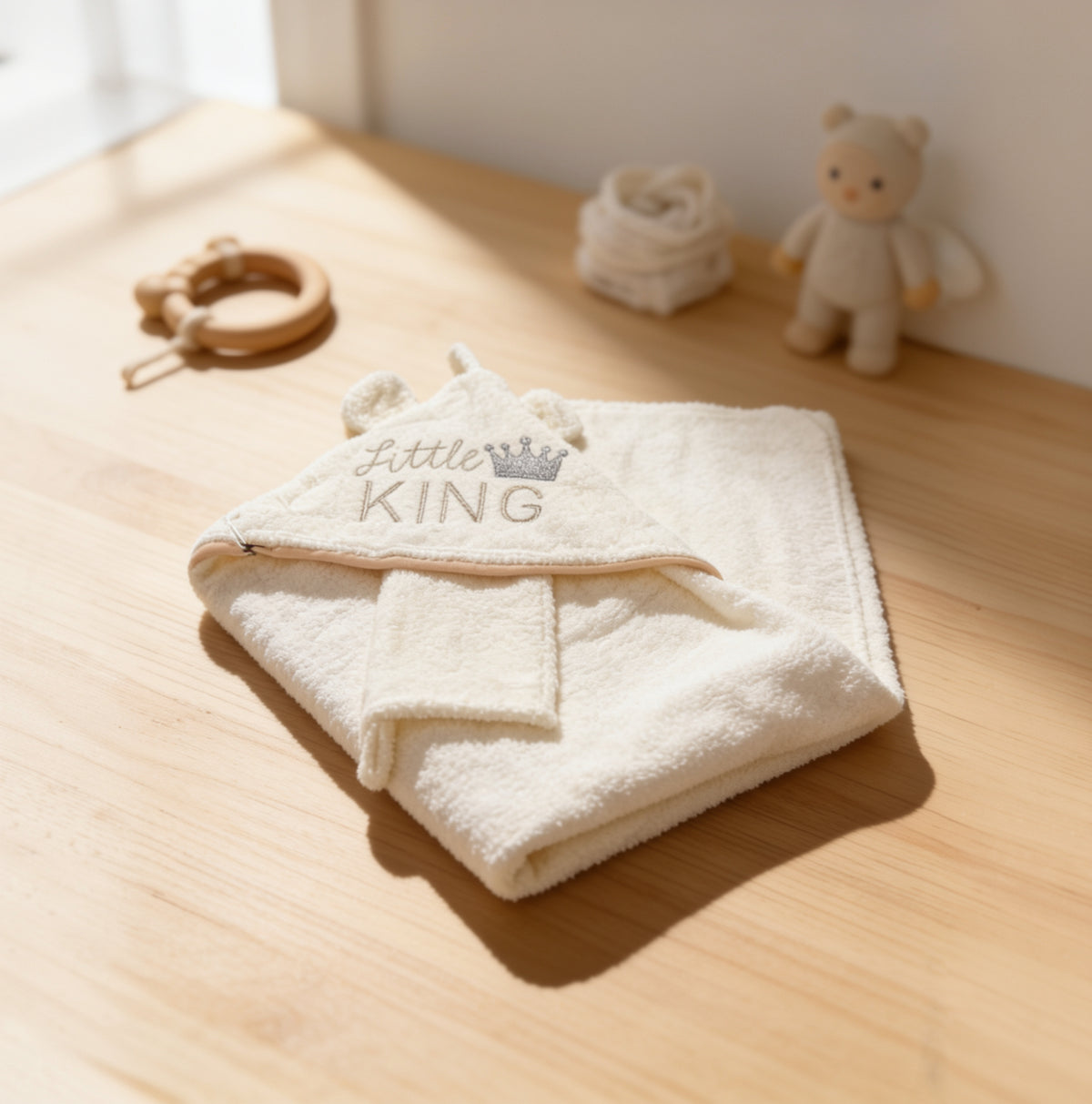 Little King Baby Bath Towel – Soft 100% Cotton Towel