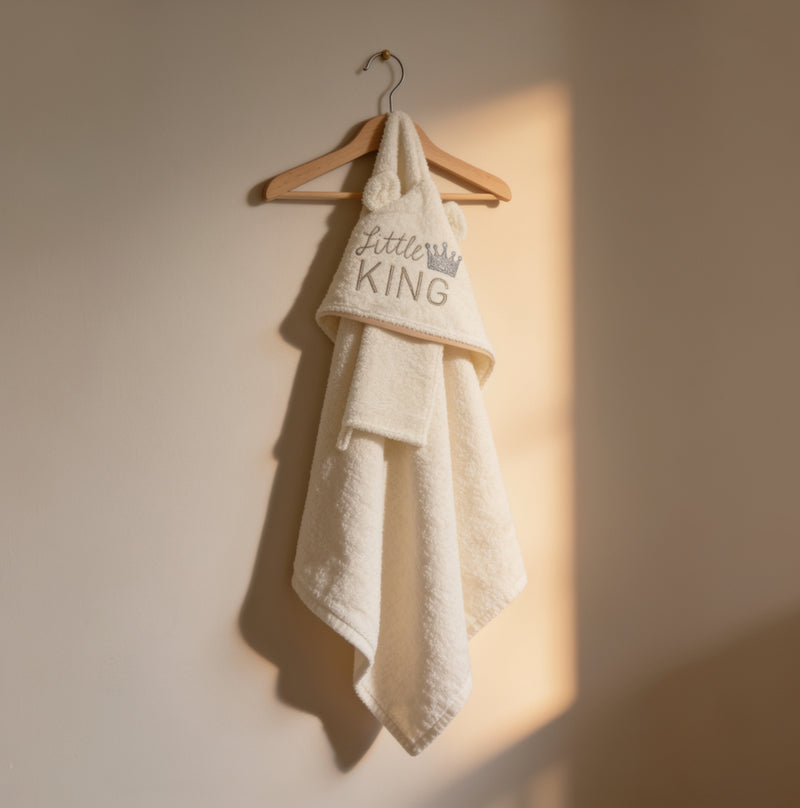 Little King Baby Bath Towel – Soft 100% Cotton Towel