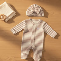 Little Dot Sleepsuit and Bow Hat Set
