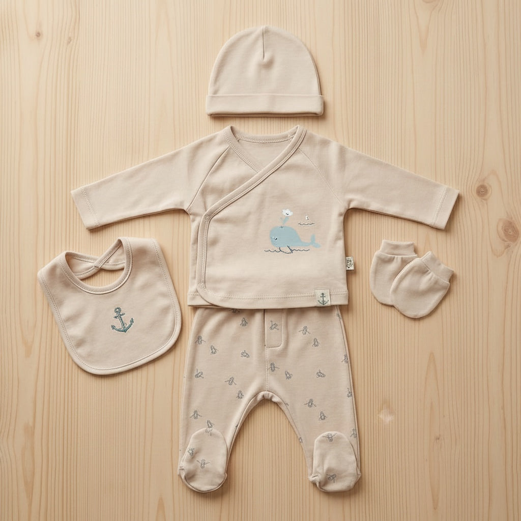 Baby Hospital Set 5-Piece in Blue / Beige