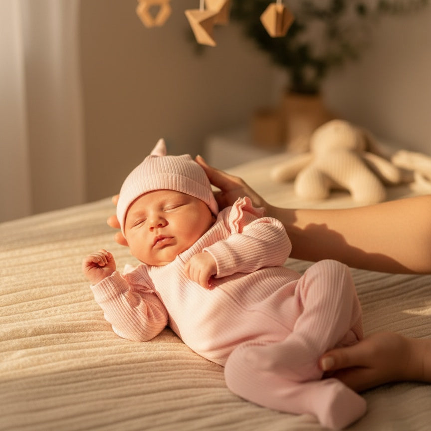 Little Coccinelle Sleepsuit and Hat Set