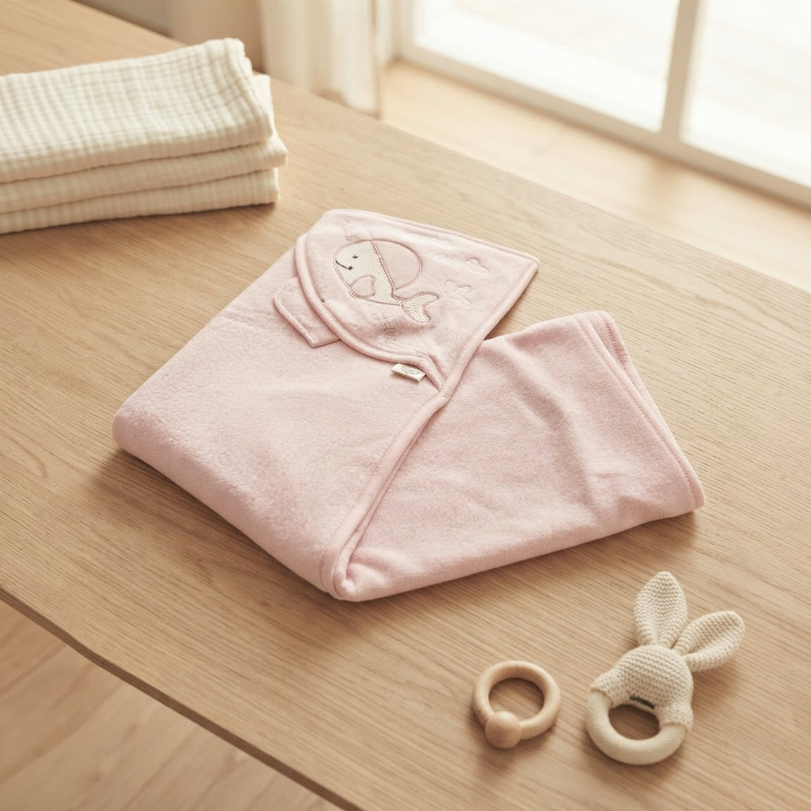 Little Fish Baby Bath Towel - 100% Pure Cotton