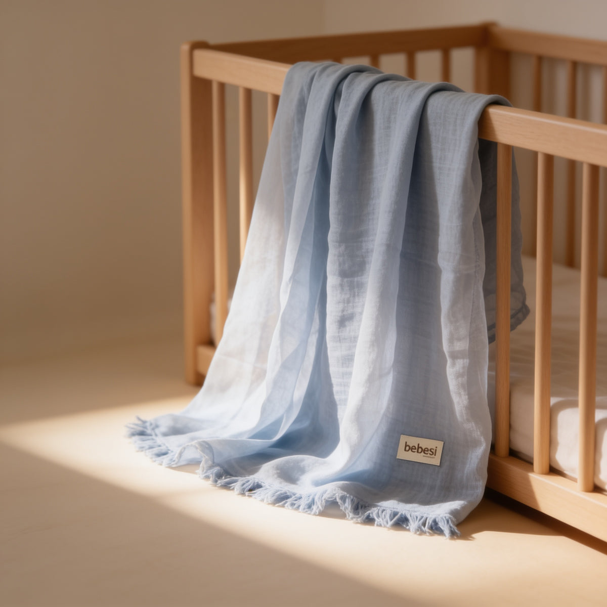 Little Fringe Muslin Blanket