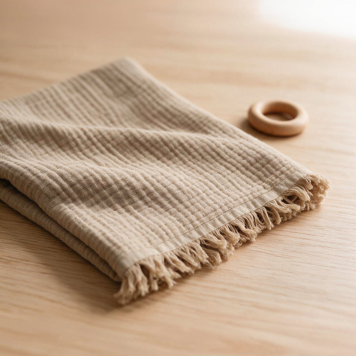 Little Fringe Muslin Blanket