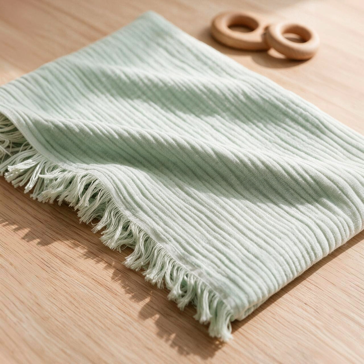 Little Fringe Muslin Blanket