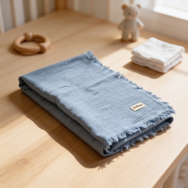 Little Fringe Muslin Blanket