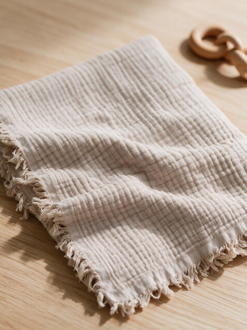 Little Fringe Muslin Blanket