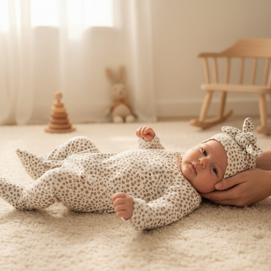 Little Leopard Hooded Sleepsuit