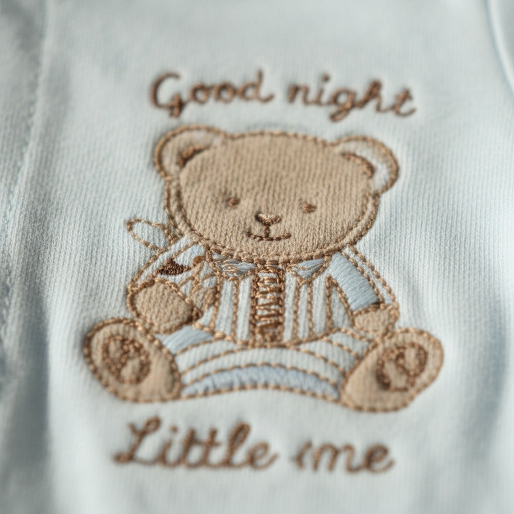 Baby Blue Teddy Romper