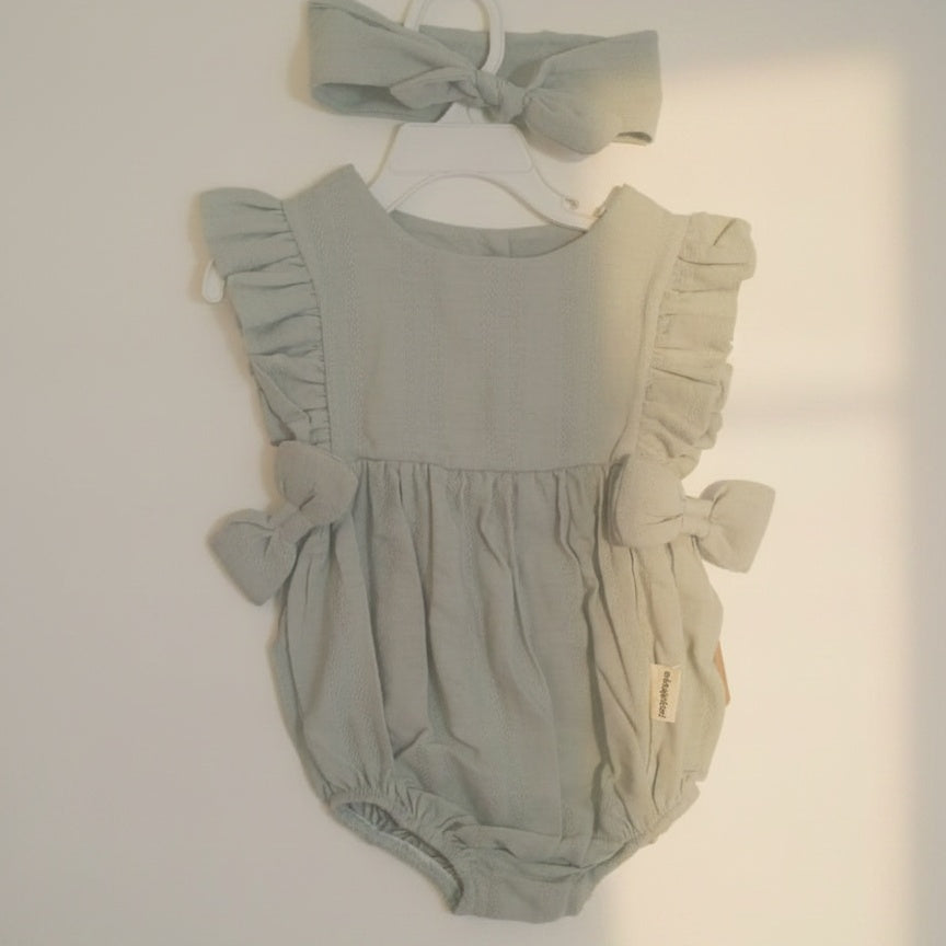 Little Bow Romper and Headband Set