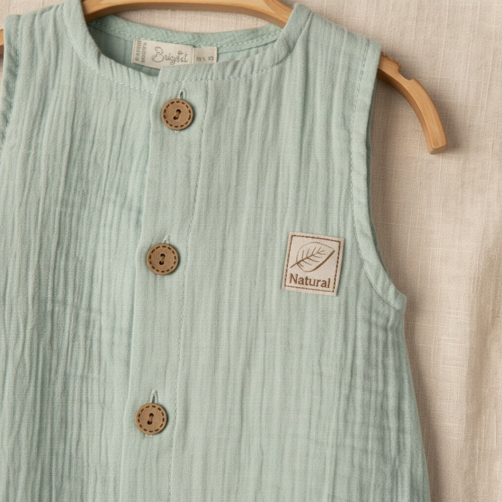 Little Natural Muslin Romper