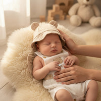 Name: Little Bear Overall and Bonnet Set