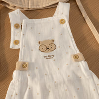 Name: Little Bear Overall and Bonnet Set