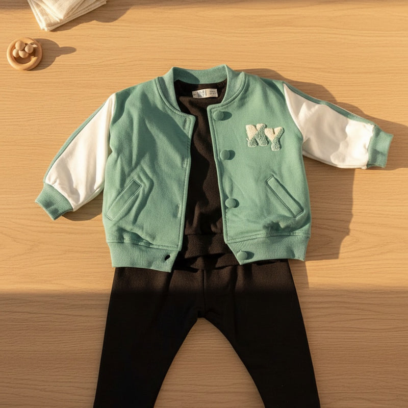 Little Varsity Jacket Set