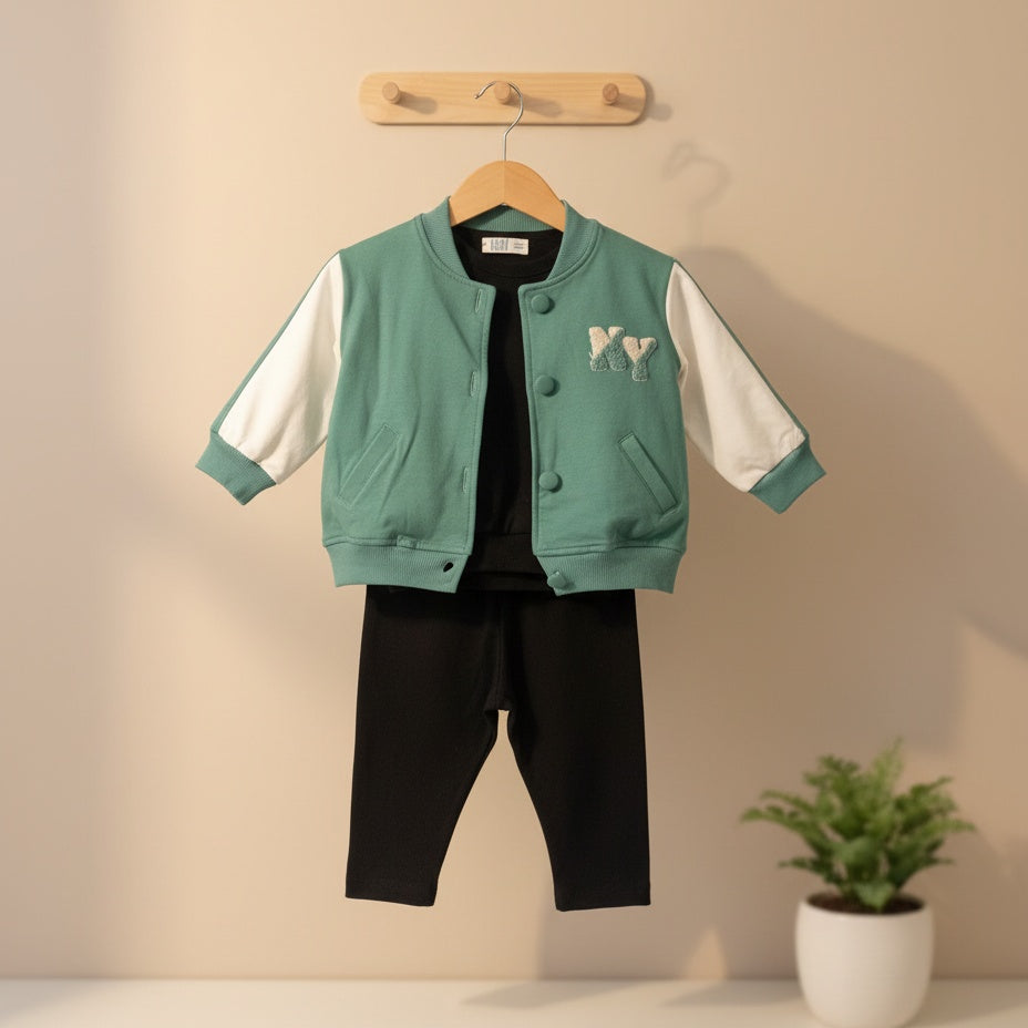 Little Varsity Jacket Set