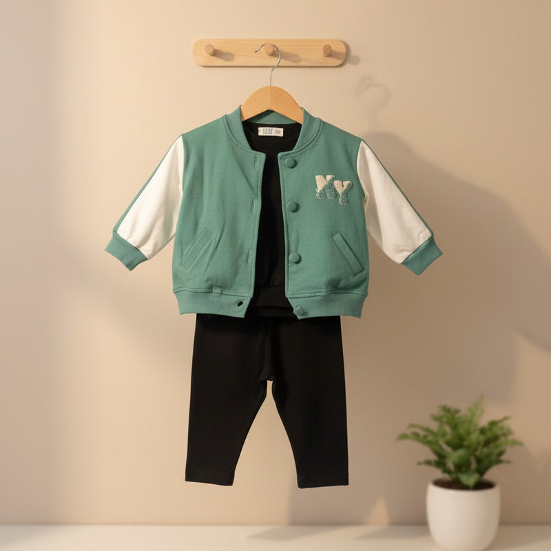 Little Varsity Jacket Set
