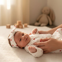 Little Heart Hooded Sleepsuit