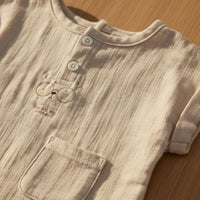 Little Sunshine Teddy Muslin Two Piece Set