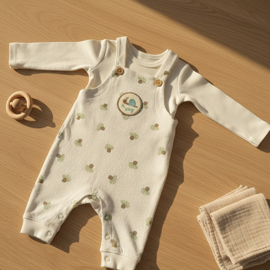 Little Mushroom Salopette Sleepsuit
