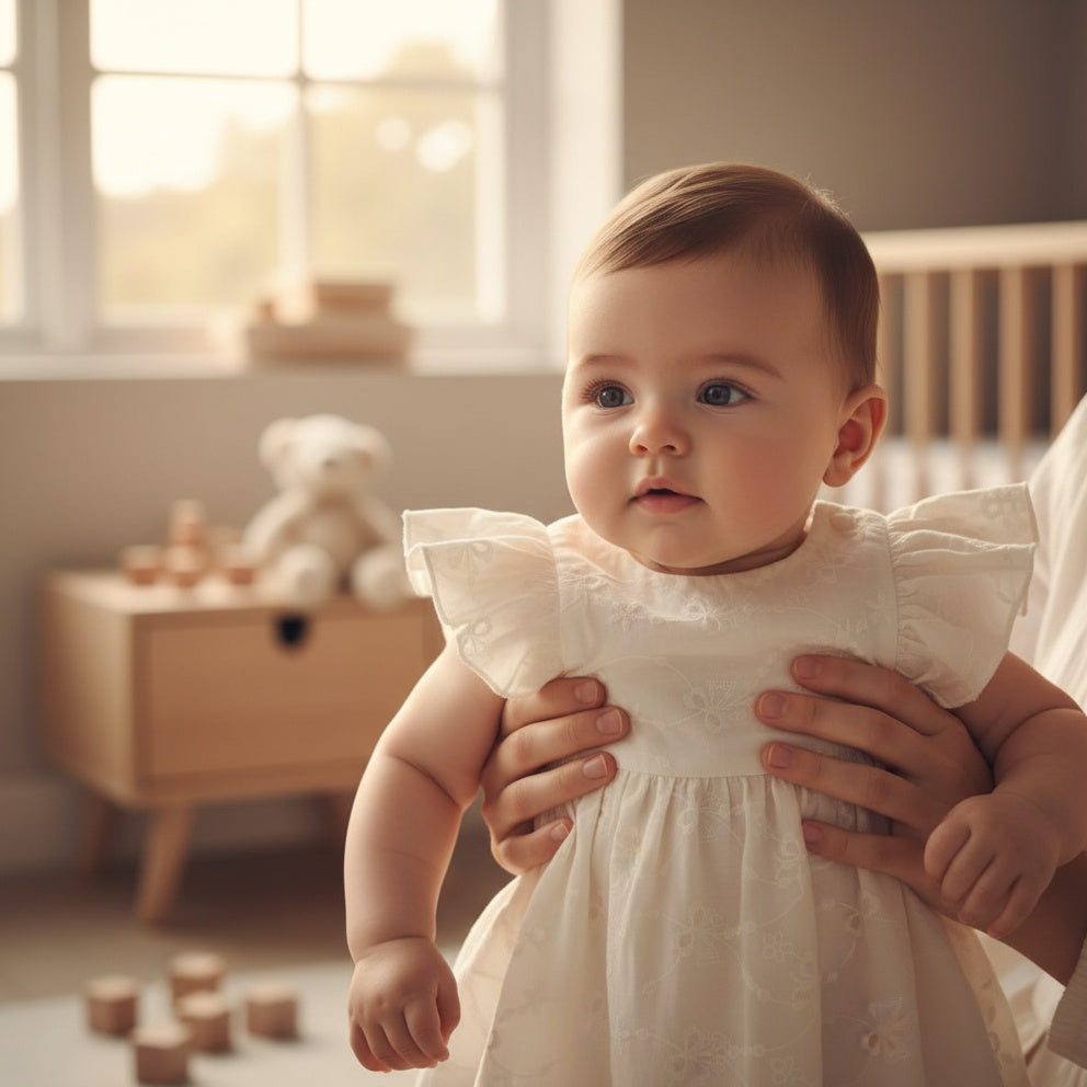 Little Bow Eyelet Dress