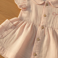 Little Bow Button Down Dress
