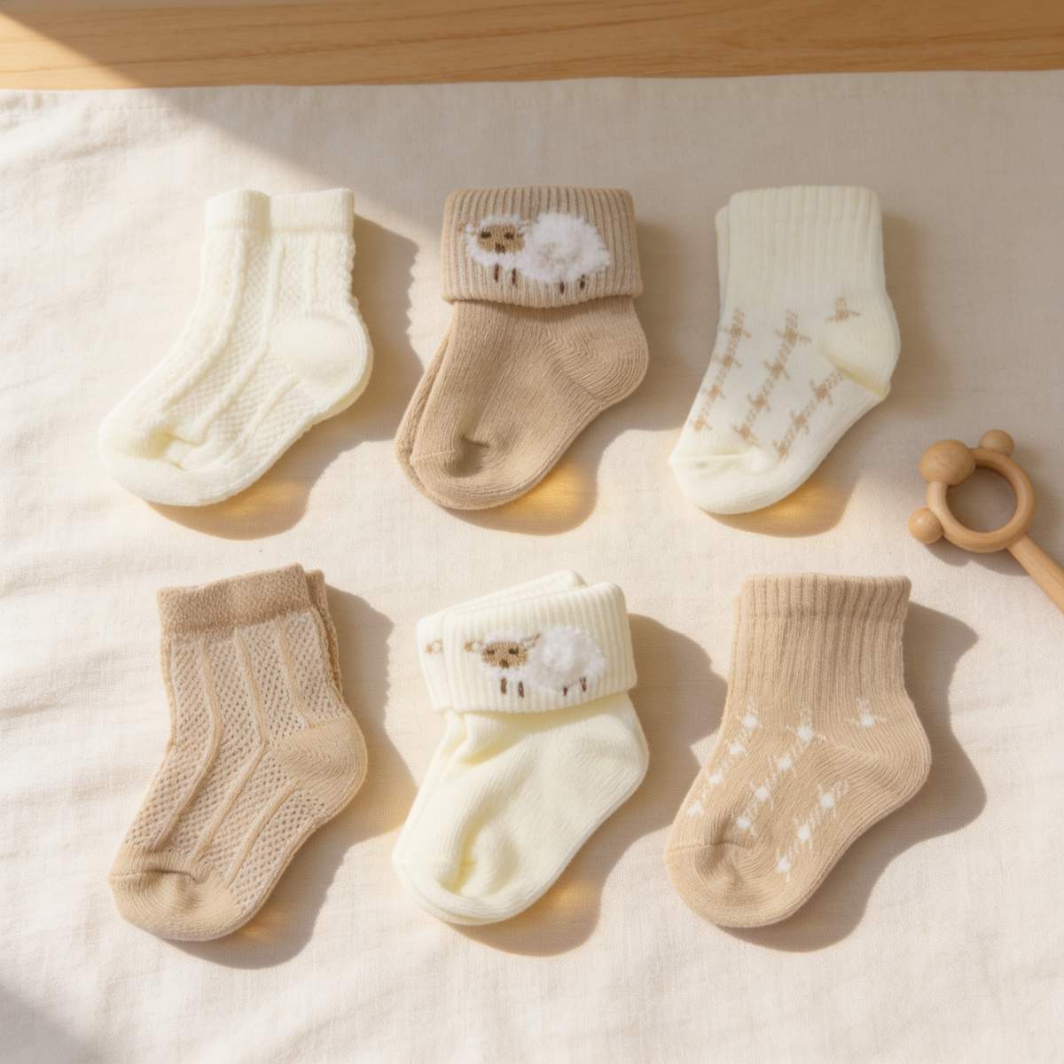 Little Lamb Baby Socks (Pack of 6)
