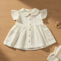 Little Bow Button Down Dress