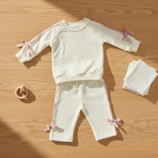 Little Bow Ribbed Set